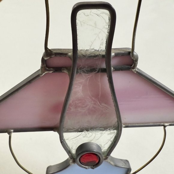 Stained Glass Lantern Cattail Suncatcher Set Camping Fishing Cabin Outdoor - Picture 3 of 8